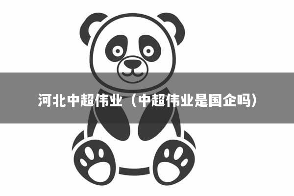 河北中超伟业(中超伟业是国企吗)